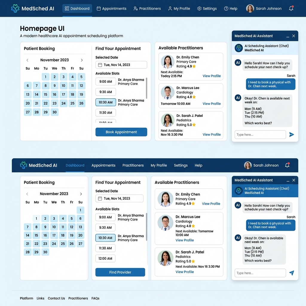 MediSched AI screenshot